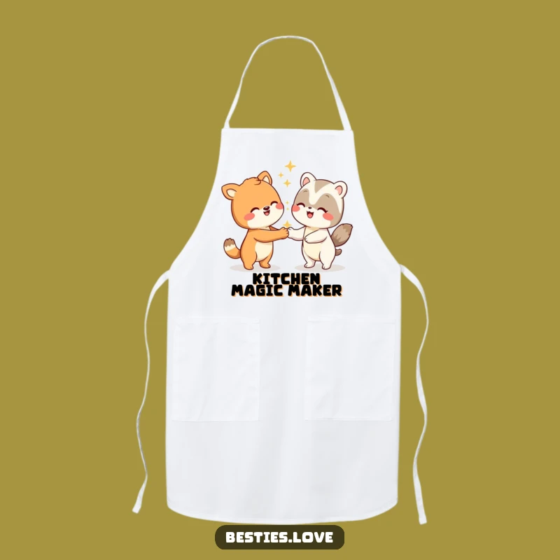 Funny Animal Silly Handshake Apron - Playful Kitchen Greeting