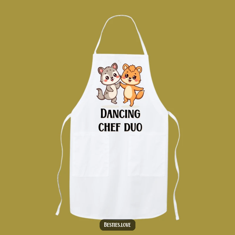 Funny Dancing Animals Starry Eyes Apron - Cheerful Kitchen Gift