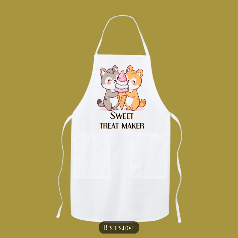 Funny Kawaii Ice Cream Apron, Joyful Kitchen Gift