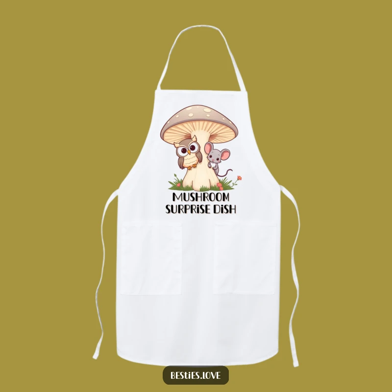 Funny Owl & Mouse Apron - Kitchen Fun with Woodland Friends