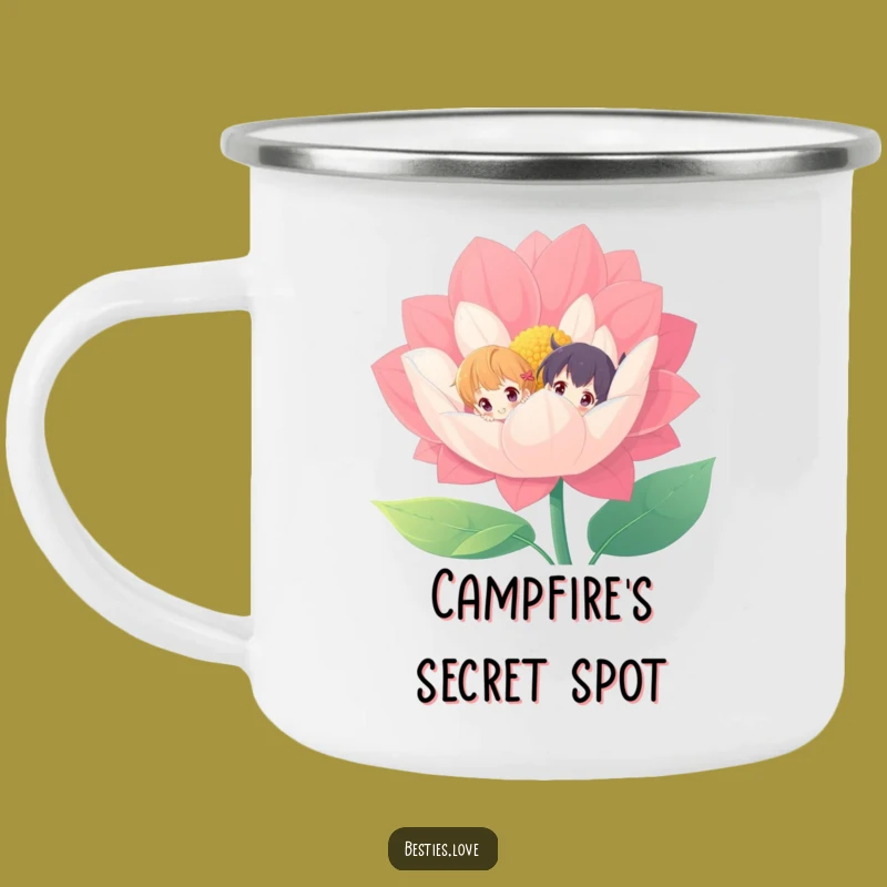 Funny Flower Characters Camping Mug - Outdoor Playful Gift