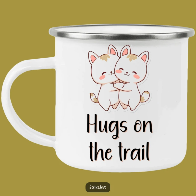 Funny Hugging Animals Camping Mug: Durable Joyful Companions, a Rugged Funny Gift for Outdoors