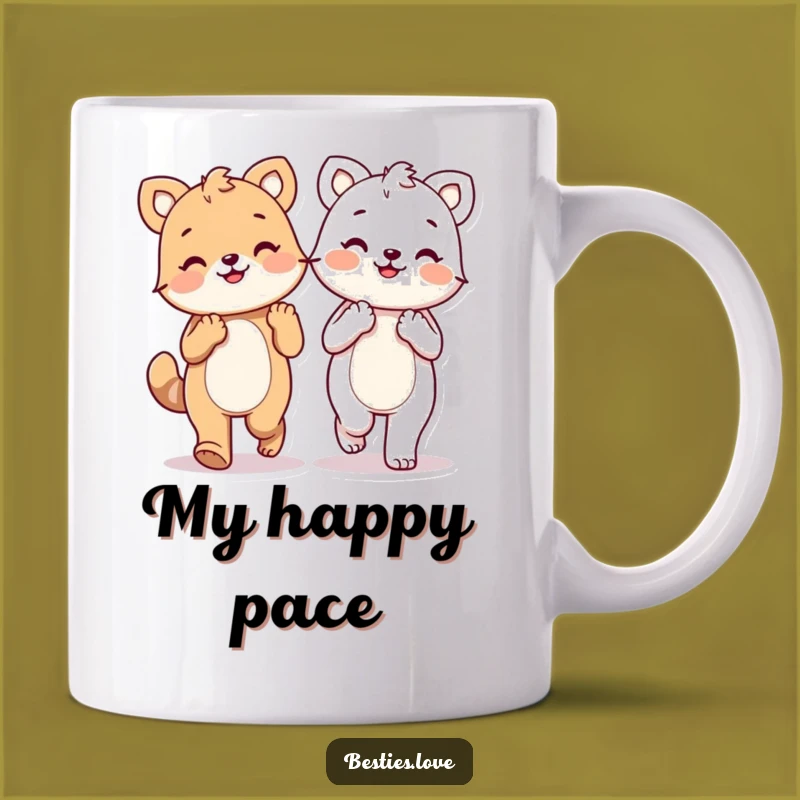 Funny Kawaii Friendship Paws Mug, Heartwarming Joyful Gift