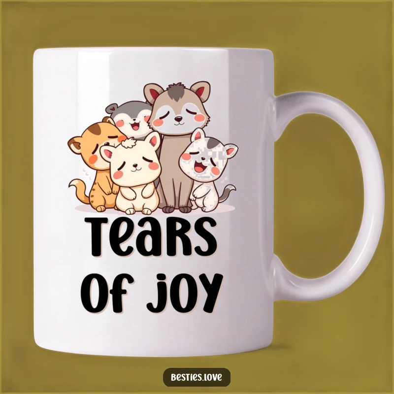 Funny Animal Laughing Friends Mug - Hilarious Teary Eyes Gift