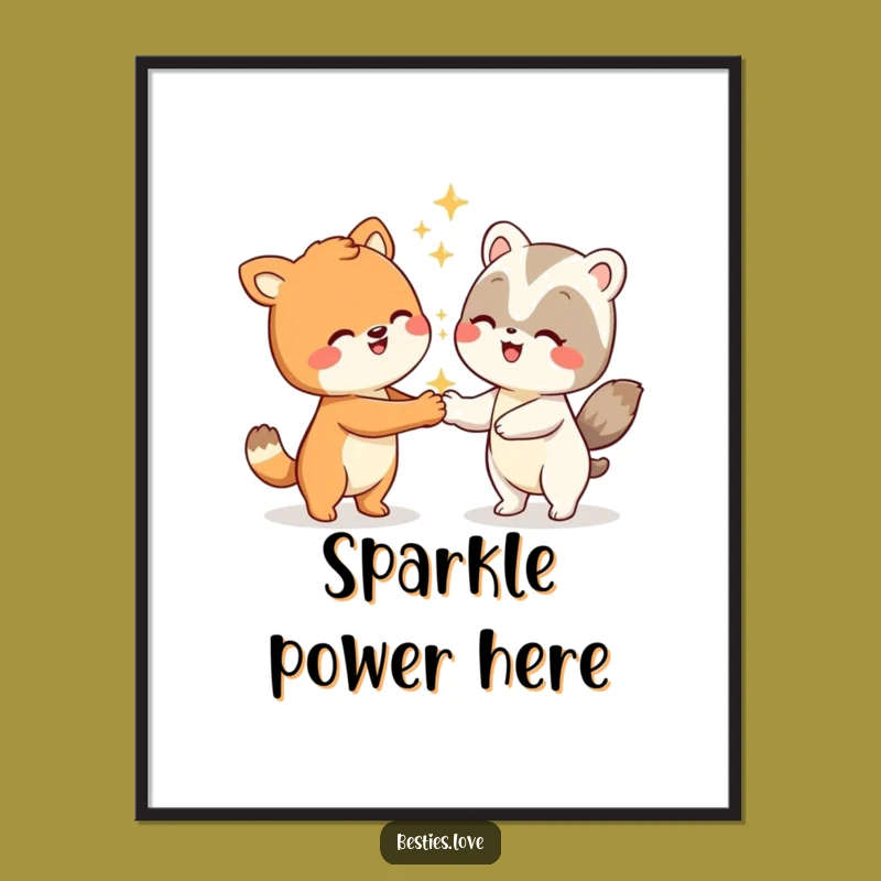 Funny Animal Silly Handshake Digital Art - Instant Playful Decor