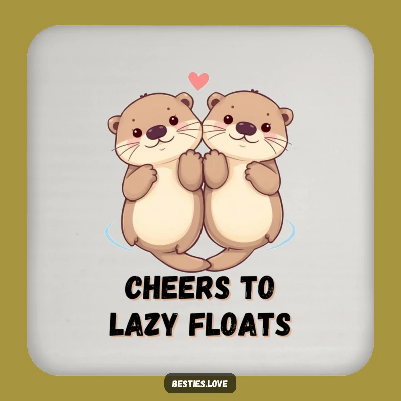 Funny Otter Paws Drink Coaster: Protect Surfaces with Floating Charm