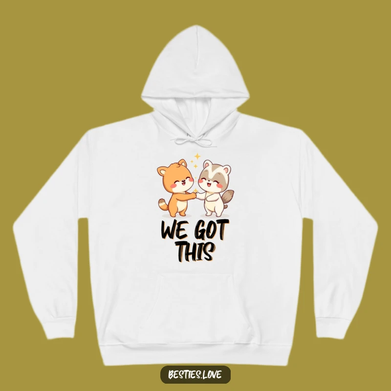 Cozy Funny Animal Silly Handshake Hoodie - Warm Greeting Gift