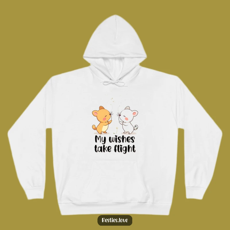 Funny Dandelion Wishes Animals Hoodie - Cozy Dreamer Gift