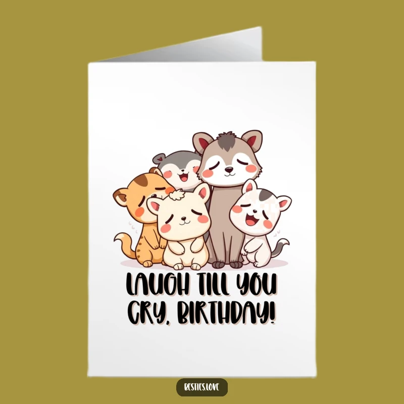 Free Printable Laughing Animals Birthday Card - Hilarious Downloadable Gift