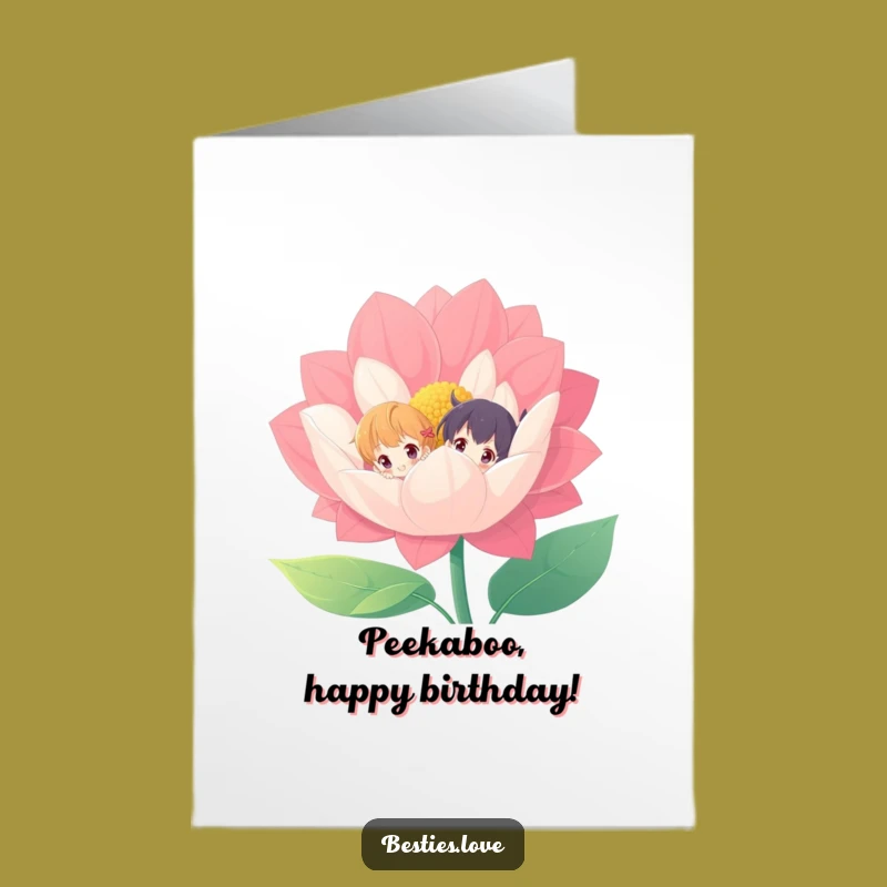 Free Printable Birthday Card: Peekaboo Flower Friends, Hilarious Downloadable Gift