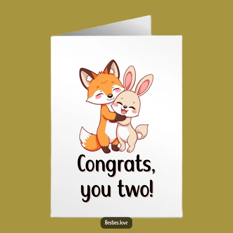 Free Printable Congrats Card: Friendship Hug Funny Downloadable Gift