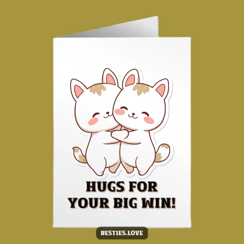 Free Printable Hugging Animals Congrats Card - Joyful & Funny Downloadable