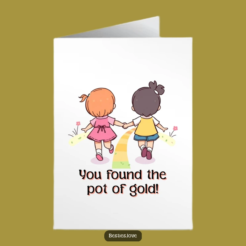 Free Printable Rainbow Congrats Card: Friends' Journey Downloadable