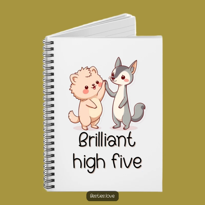 Funny Friends High-Five Notebook, Kawaii Pals Journal, Perfect Funny Gift