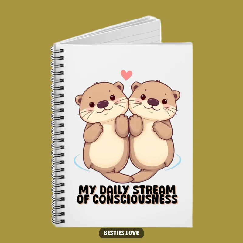 Funny Otter Paws Notebook: Jot Down Floating Thoughts & Paws