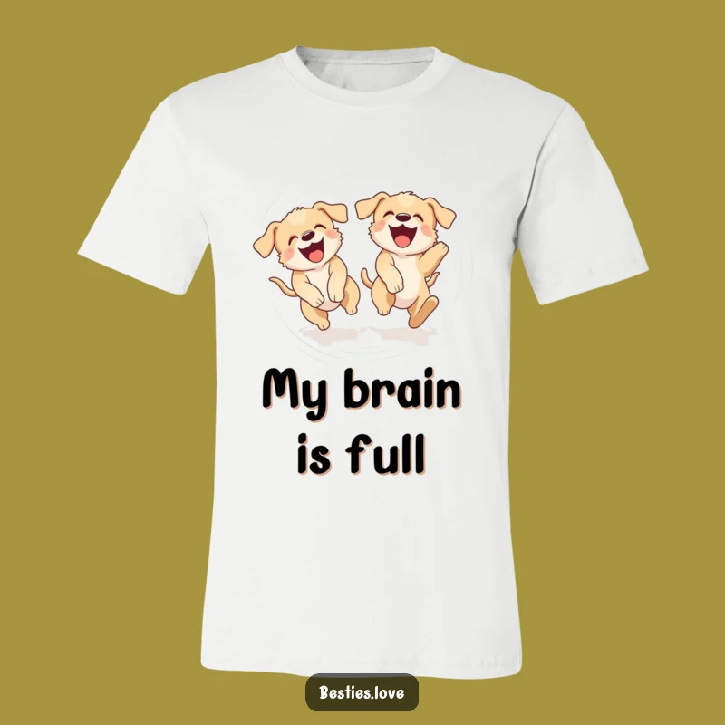 Funny Puppy Tail Chase T-Shirt - Silly Dog Lover Graphic Tee