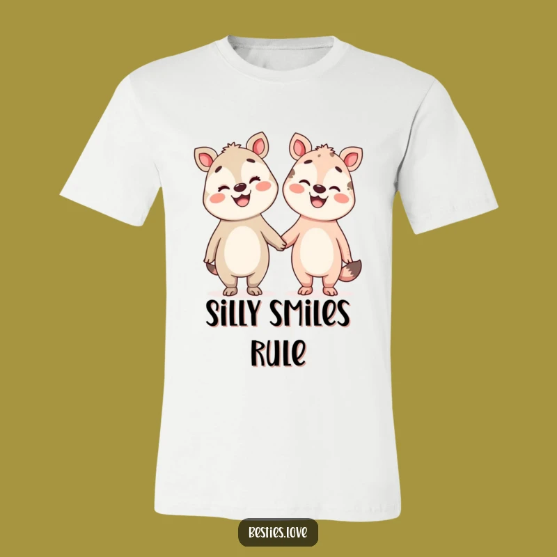 Funny Pals T-Shirt - Silly Duo, Cheerful Funny Gift for Best Friends