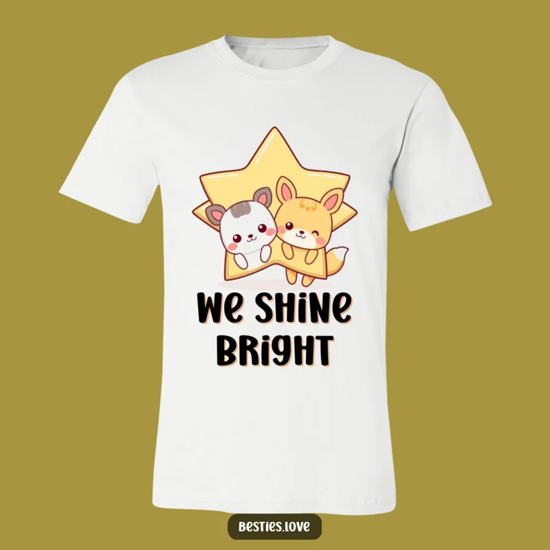 Funny Star Animals T-Shirt - Cute Cartoon Pals, Quirky Funny Gift